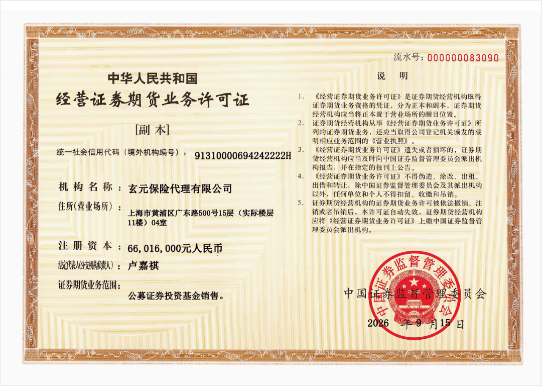 证券期货业务许可证